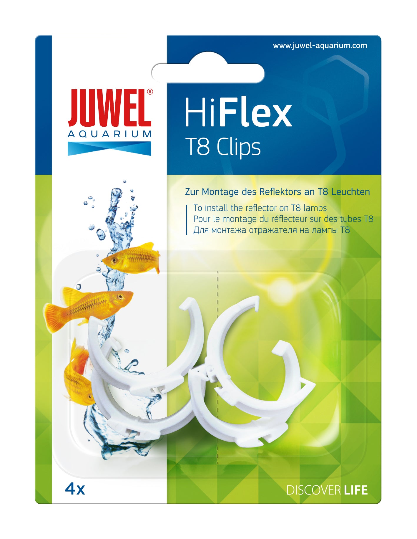 Juwel - Clips för HiflexT8 reflektor 4-Pack