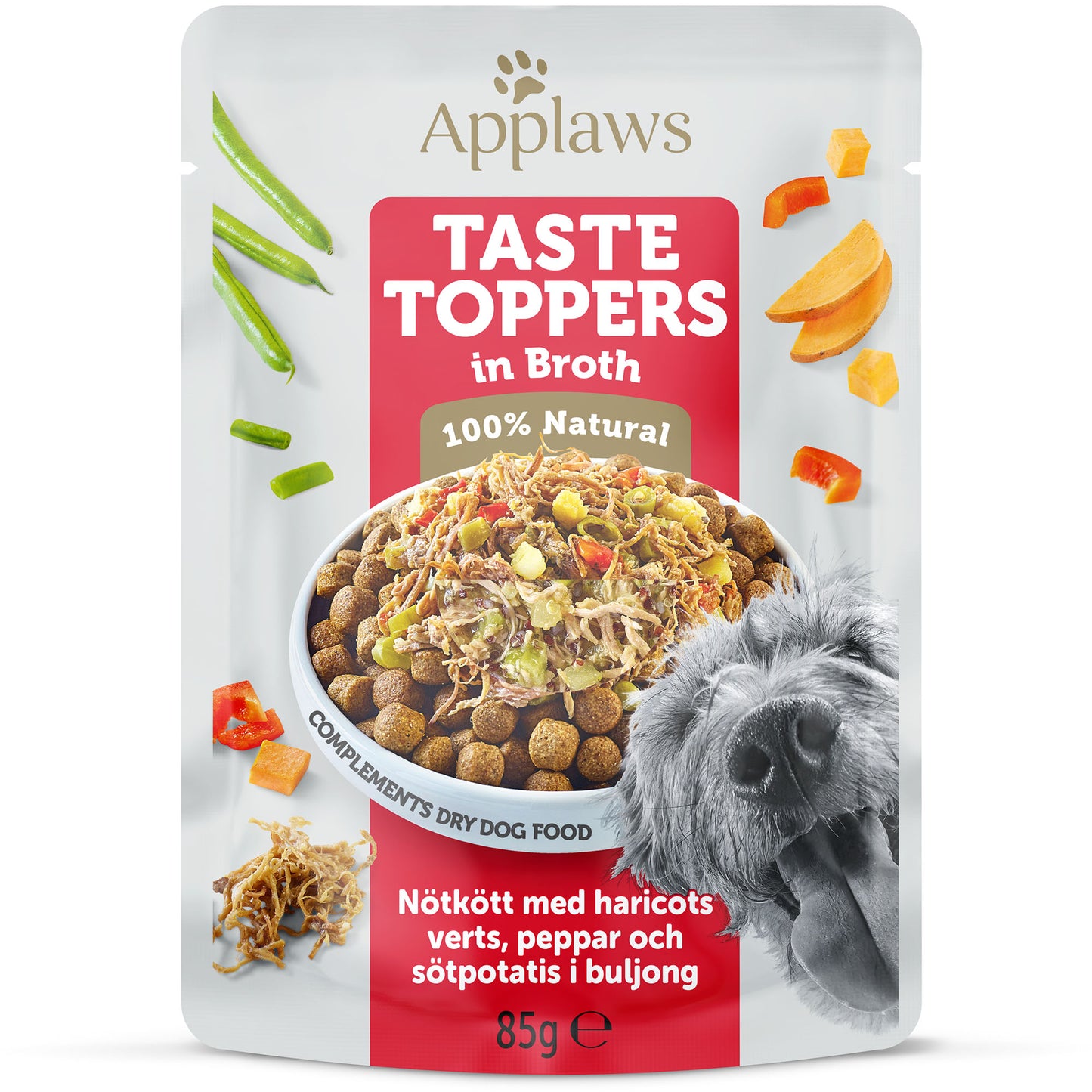 Applaws - hund påse Beef&Green Beans in broth 85g