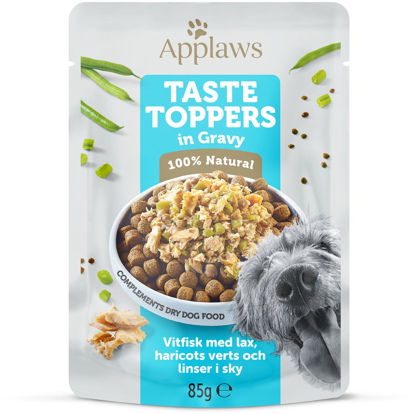 Applaws - hund påse Whitefish&Salmon in gravy 85g