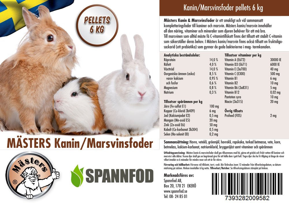 Spannfod - Kanin/Marsvin pellets