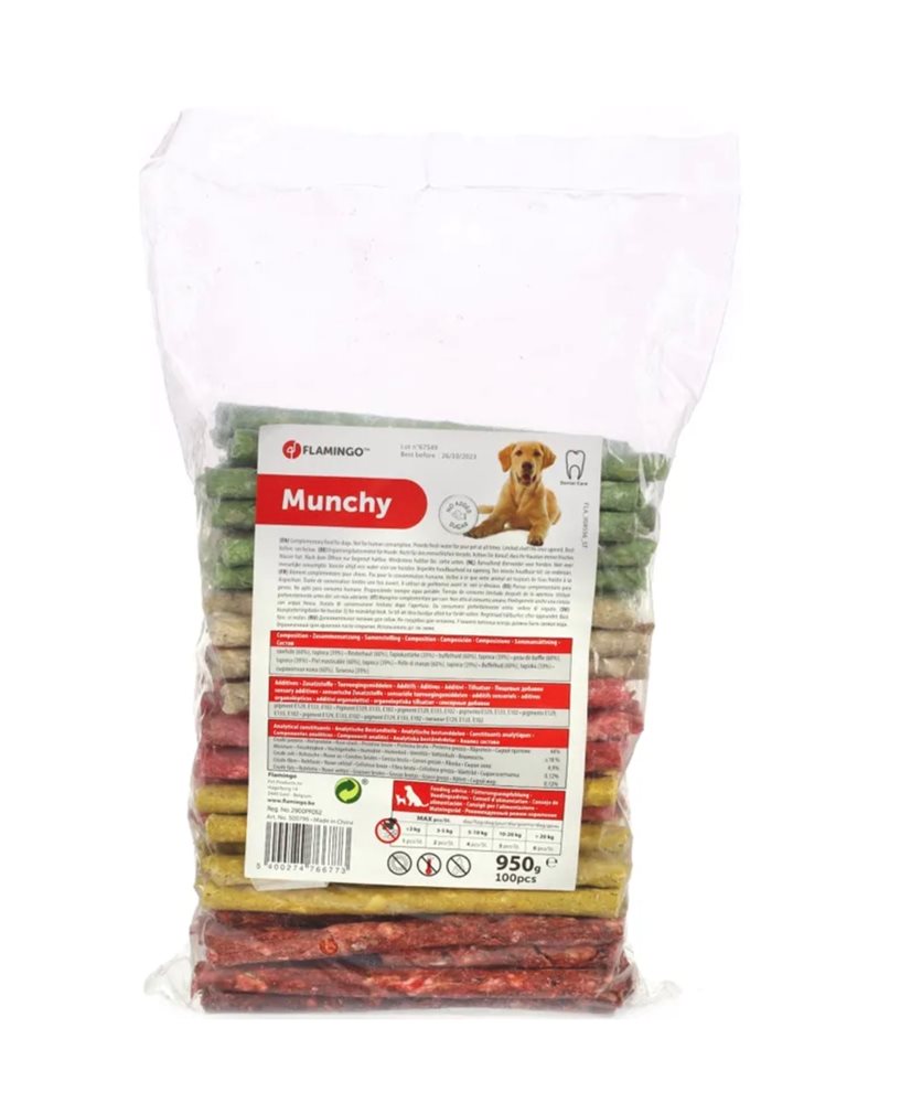 Flamingo - Hundben mixpaket 100-pack