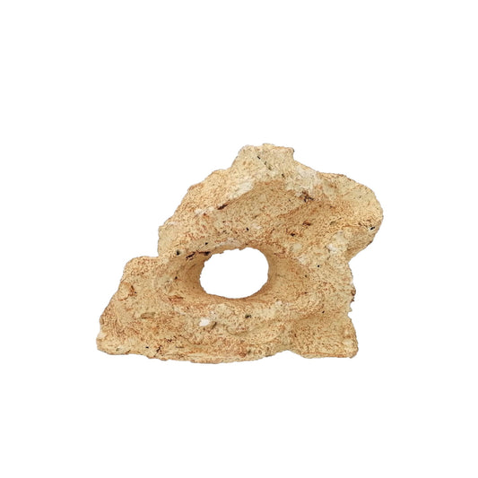 Akvariedekoration Naturell med 1 hål Large Tyrol 13x9x6,5cm