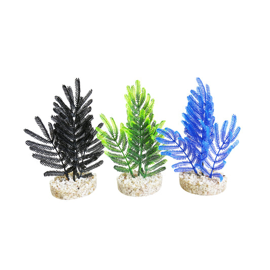 Sydeco - Plastväxt Mini Dark Plant 14 cm