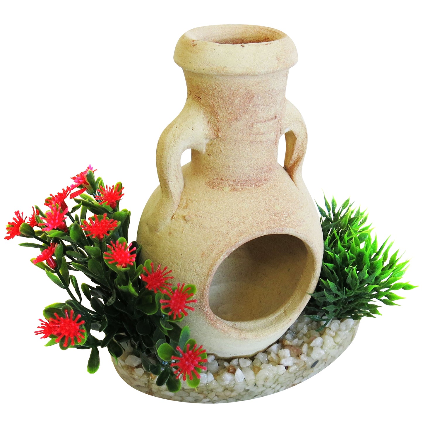 Sydeco - Plastväxt Amfora Fleurs 15 cm