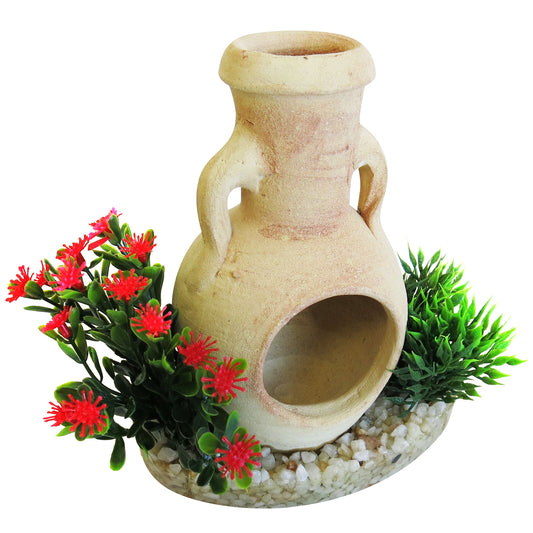 Sydeco - Plastväxt Amfora Fleurs 15 cm