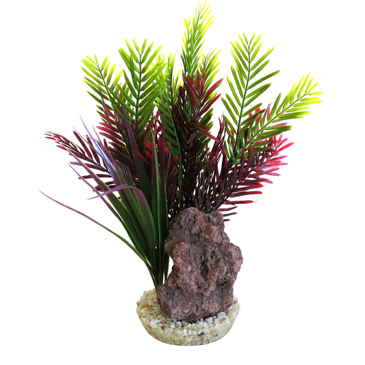 Sydeco - Plastväxt Palm och Sten 24 cm