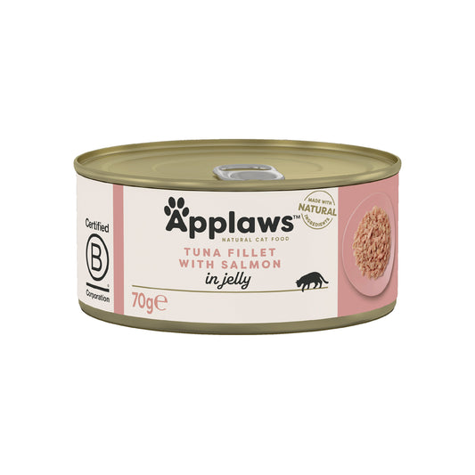 Applaws - katt konserv Gele Tuna Fillet&Lax 70g