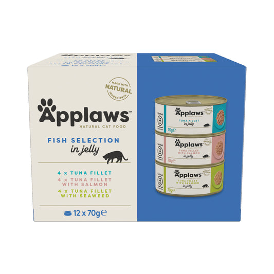 Applaws - katt konserv Gele Fish Selection Multimix 12x70g