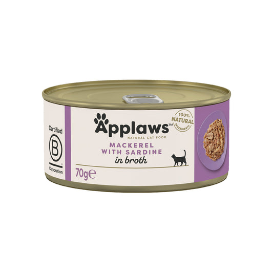 Applaws - katt konserv Mackerel + Sardine 70g