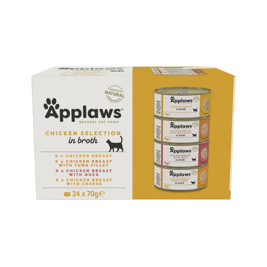 Applaws - katt konserv Chicken Multipack 24x70 g