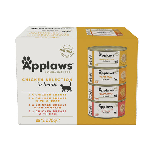 Applaws - katt konserv Chicken DeLuxe pack 12x70g