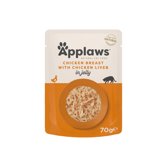 Applaws - katt Påse Kyckling + Lever Gelé 70g