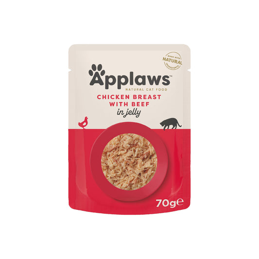 Applaws - katt Påse Kyckling + Nöt Gelé 70g