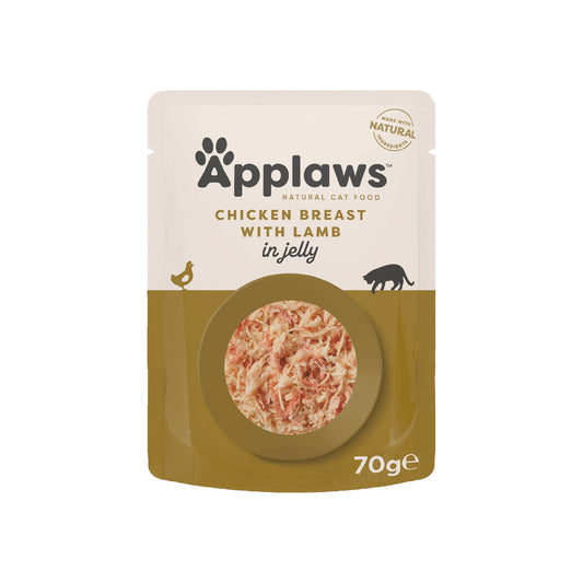 Applaws - katt Påse Kyckling + Lamm Gelé 70g