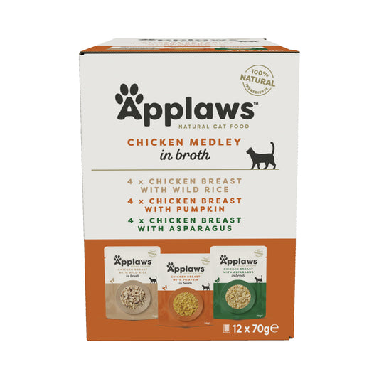 Applaws - katt Påse Chicken Multimix 12x70g
