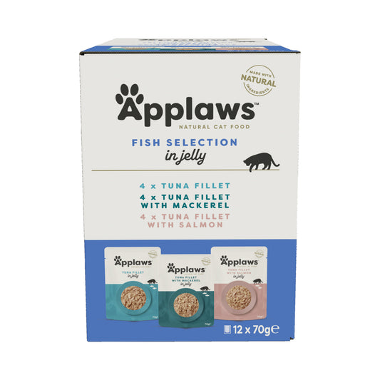 Applaws - katt Påse Multipack Fisk Gelé 12x70g