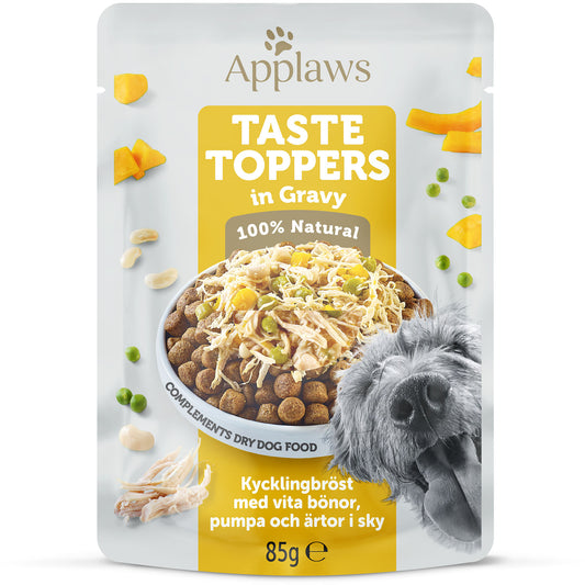 Applaws - hund påse Chicken&Peas in gravy 85g