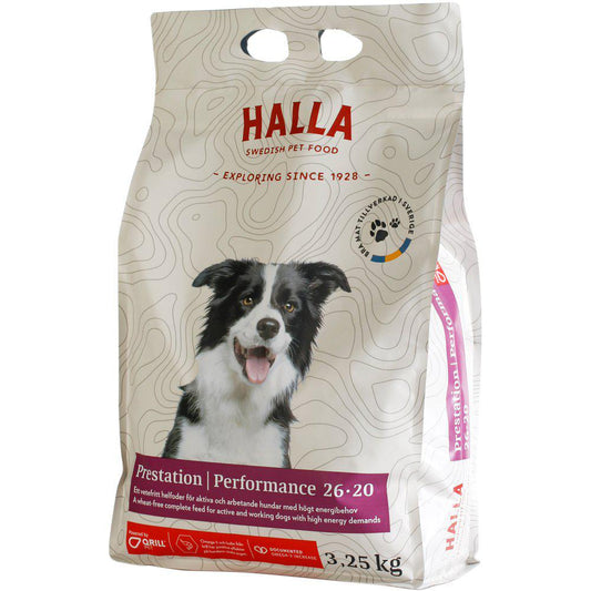 Halla - Hundfoder Prestation Performance 26-20 3.25kg