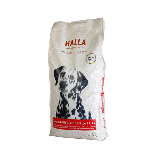 Halla - Hundfoder Lamm & Ris 21-11 15kg