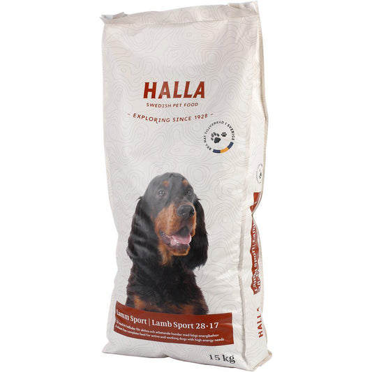 Halla - Hundfoder Lamm Sport 28-17 15kg