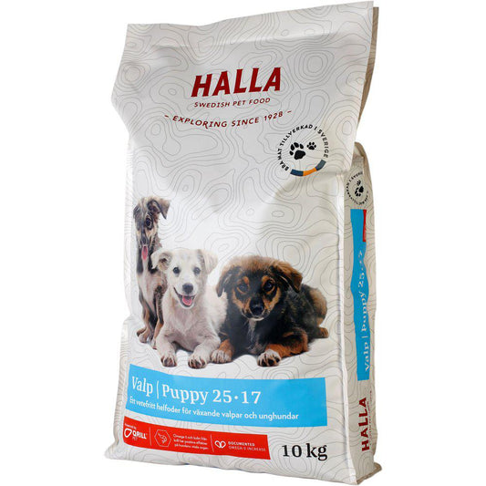 Halla - Hundfoder Valp 25-17 10kg