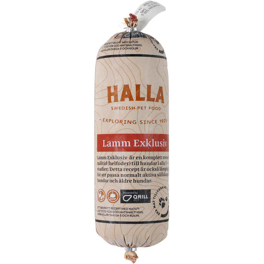 Halla - Spannmålsfritt Färskfoder Lamm Exklusiv 500gr Fryst