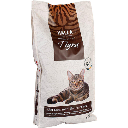 Halla - Kattfoder Tigra Kött Gourmet 10kg