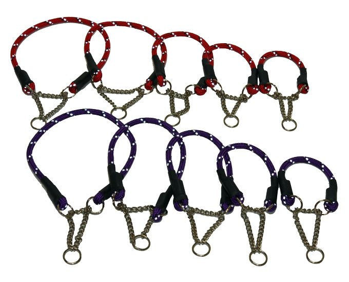 Hundhalsband rundhalvstryp med reflex