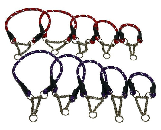 Hundhalsband rundhalvstryp med reflex