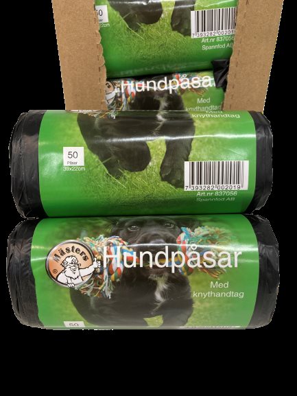 Mästers - Bajspåse 50-pack (Med knythandtag)