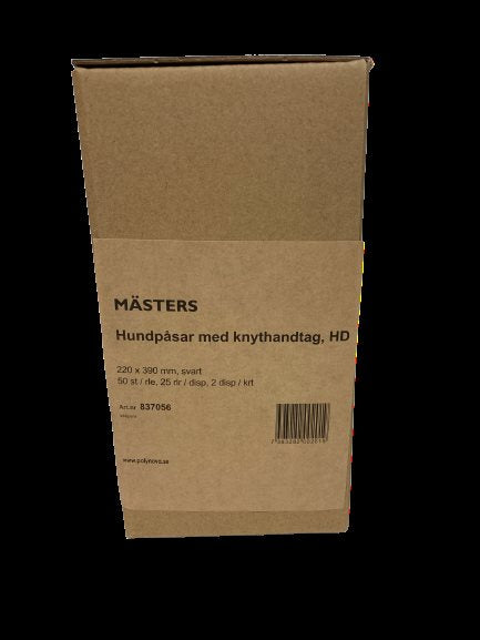 Mästers - Bajspåse 50-pack (Med knythandtag)