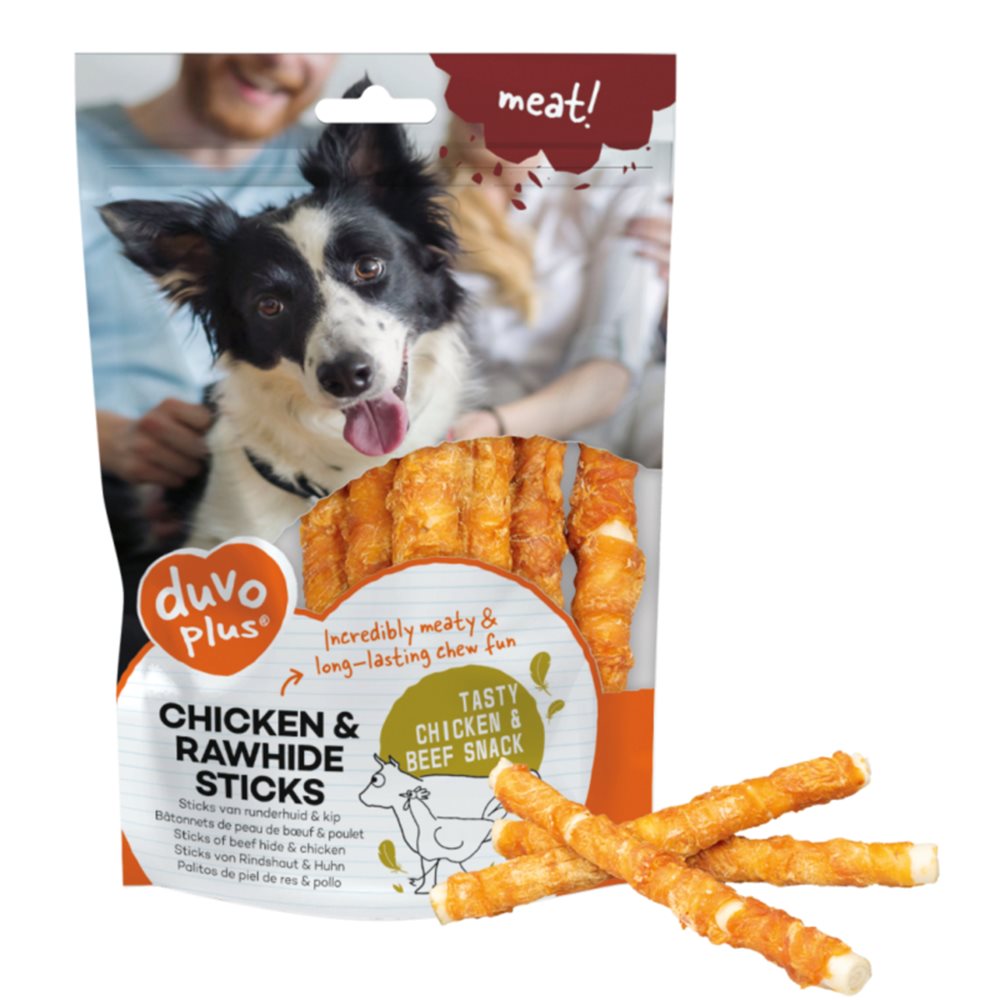 Duvo Plus - Chicken & rawhide sticks 6-pack