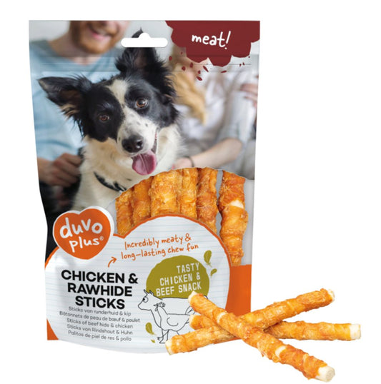 Duvo Plus - Chicken & rawhide sticks 6-pack