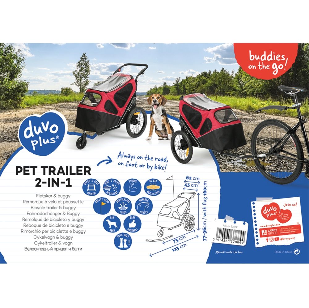 Duvo Plus - Hundvagn 2-in-1