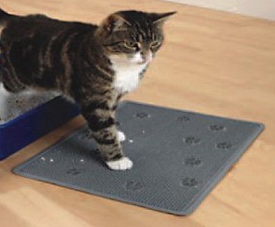 Kattlåda sandmatta gummi